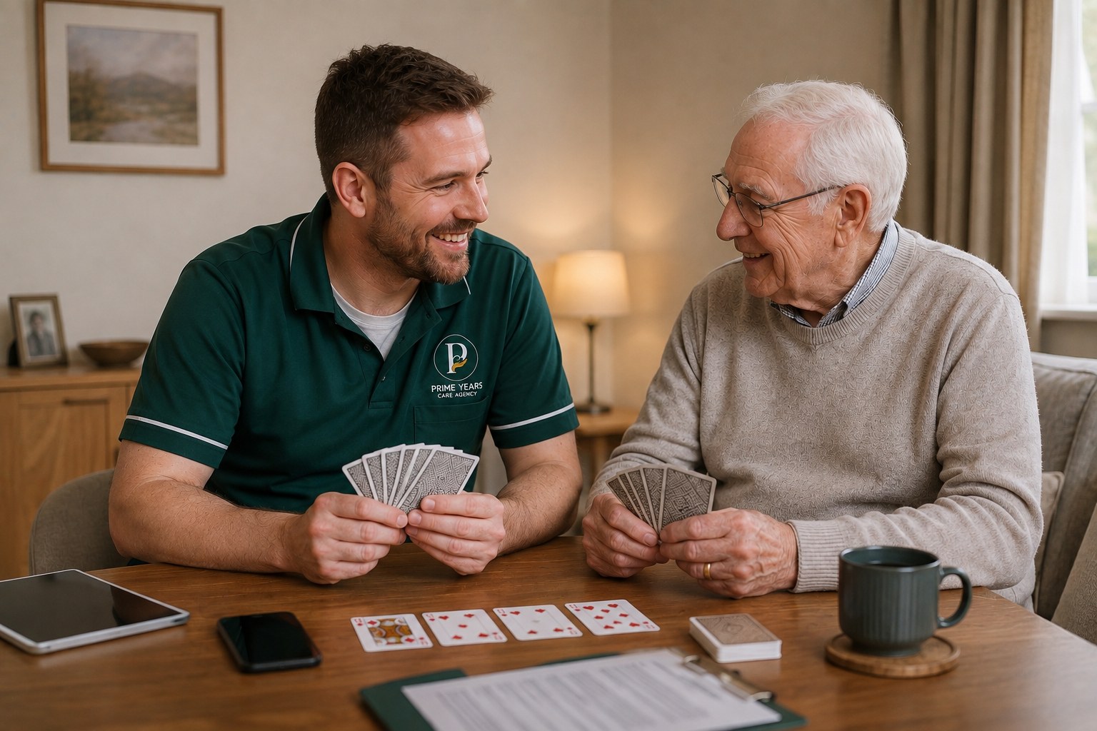 Friendly conversation about home care options